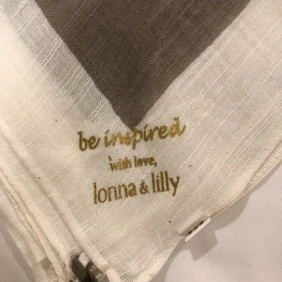 Lonna & Lily Tassel Scarf w/Gray Color Block NWT - Picture 4 of 8